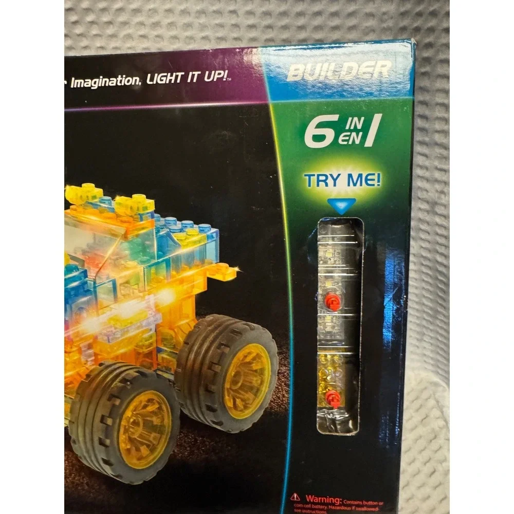 Laser Pegs Super Monster Truck 6-in-1 LED Lighted Building Set 61010 New Sealed